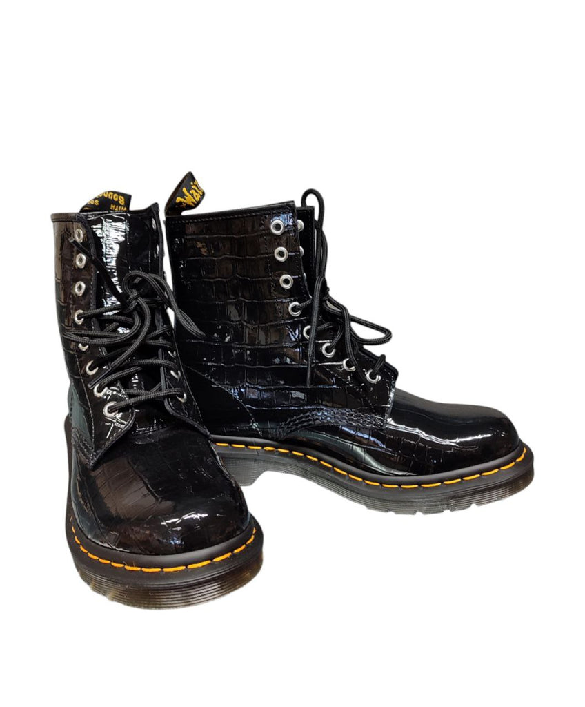 Dr. Martens 1460 Patent Lamper Croc Emboss Stiefel für Damen