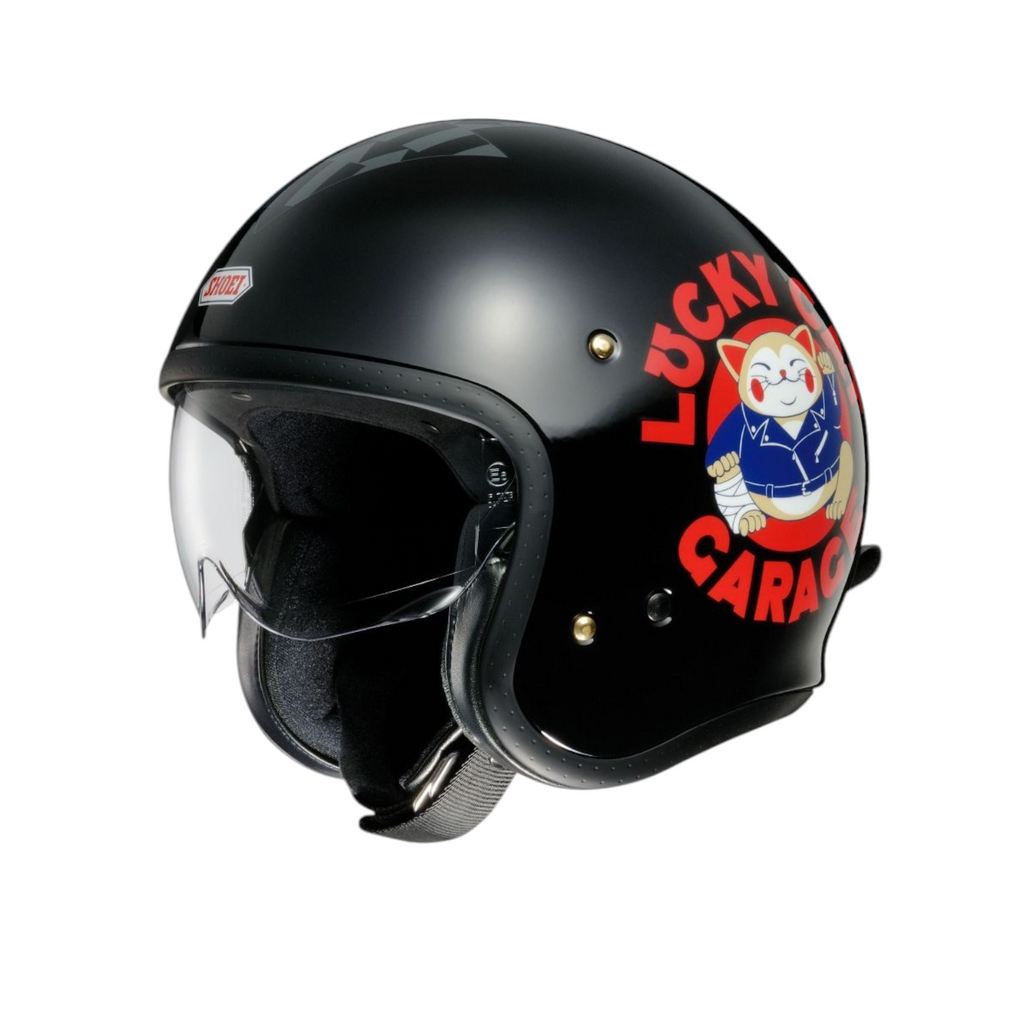Motorradhelm SHOEI J-O LUCKYCATGARAGE TC-5 BLACK/RED